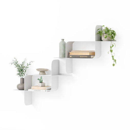 wtackleou Shop Montage Metal Wall Shelves, Set of 2